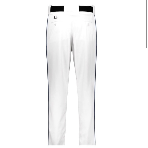 NWT RUSSELL ATHLETIC White Baseball Pants Blue Piped Diamond Series 2.0 Sz Small - Picture 12 of 16